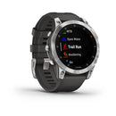Garmin Epix Gen 2 Slate Ss W Silicone Band Full Color Display Dial Watch - 010-02582-01