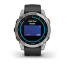 Garmin Epix Gen 2 Slate Ss W Silicone Band Full Color Display Dial Watch - 010-02582-01