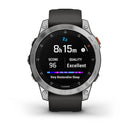 Garmin Epix Gen 2 Slate Ss W Silicone Band Full Color Display Dial Watch - 010-02582-01
