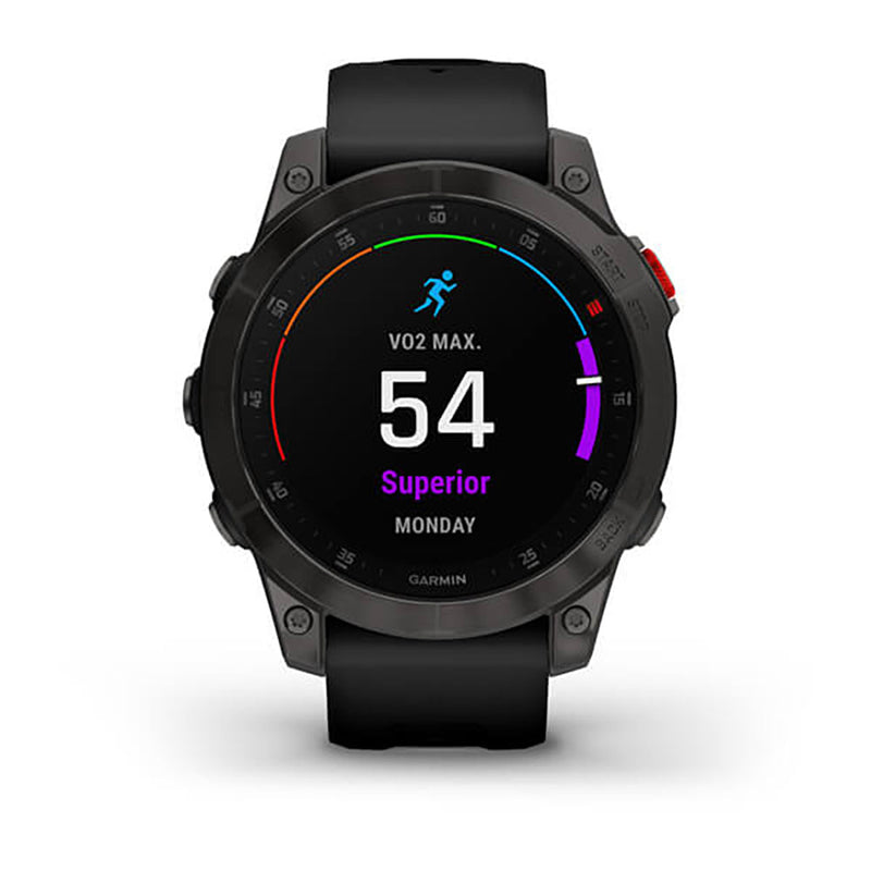 Garmin Epix Gen 2 Black Carbone Gray DLC Titanium W Silicone Full Color Display Watch - 010-02582-11