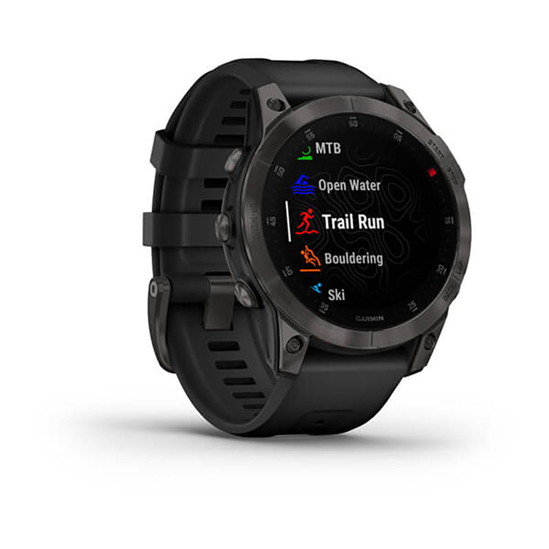 Garmin Epix Gen 2 Black Carbone Gray DLC Titanium W Silicone Full Color Display Watch - 010-02582-11