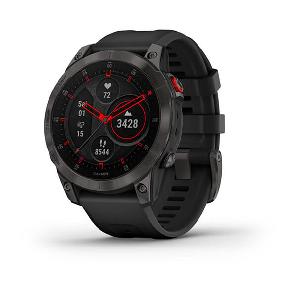 Garmin Epix Gen 2 Black Carbone Gray DLC Titanium W Silicone Full Color Display Watch - 010-02582-11