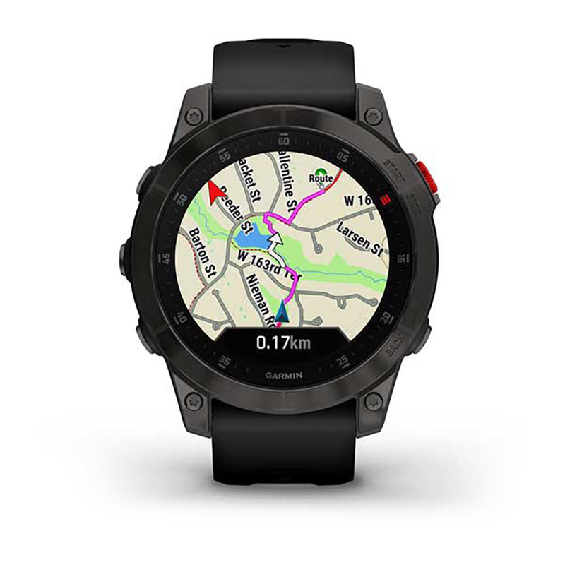 Garmin Epix Gen 2 Black Carbone Gray DLC Titanium W Silicone Full Color Display Watch - 010-02582-11