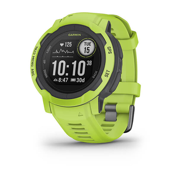 Garmin Instinct 2 Electric Lime Silicone Band Full Display Watch - 010-02626-01