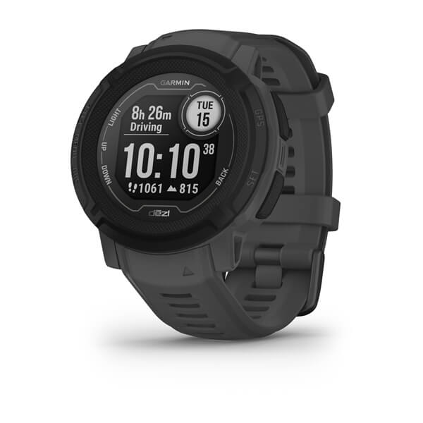 Garmin Instinct 2S Silicone Dezl Edition Black Full Color Display Dial Watch - 010-02626-70