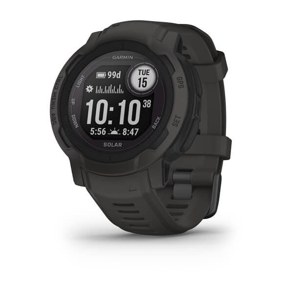 Garmin Instinct 2S Silicone Solar Graphite Black Full Color Display Dial Watch - 010-02627-00