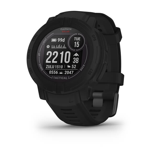 Garmin Instinct 2S Silicone Solar Tactical Edition Black Full Color Display Dial Watch - 010-02627-03