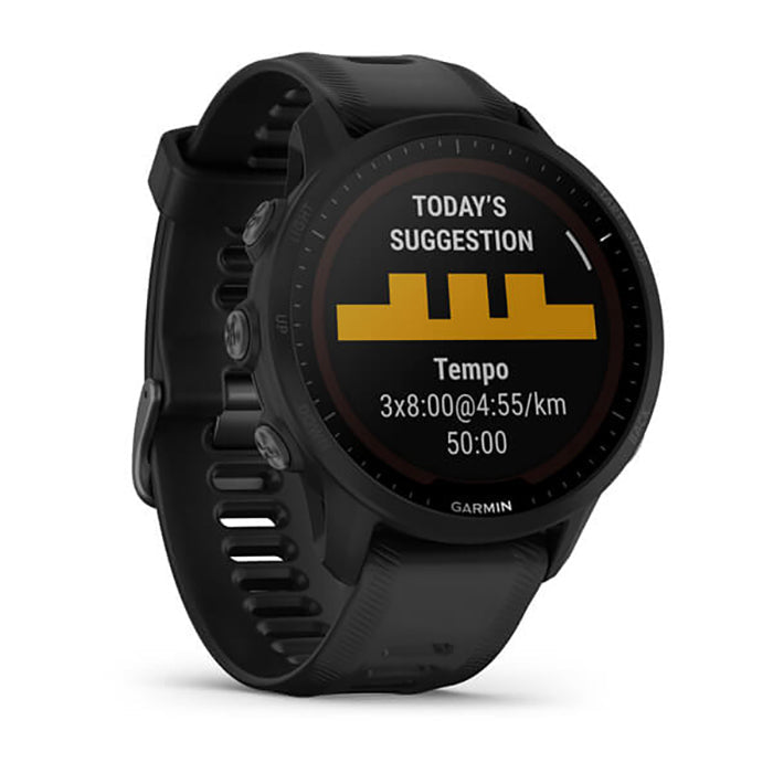 Garmin Forerunner 955 Solar Black Silicone Band Full Display Watch - 010-02638-20