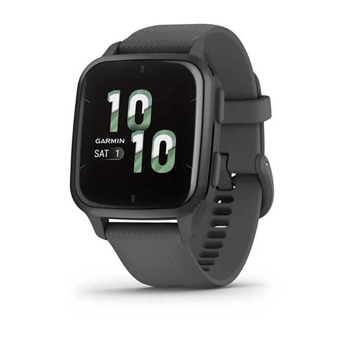 Garmin Venu Sq2 Slate Aluminium Bezel Grey Case Silicone Strap Full Display Watch - 010-02701-10