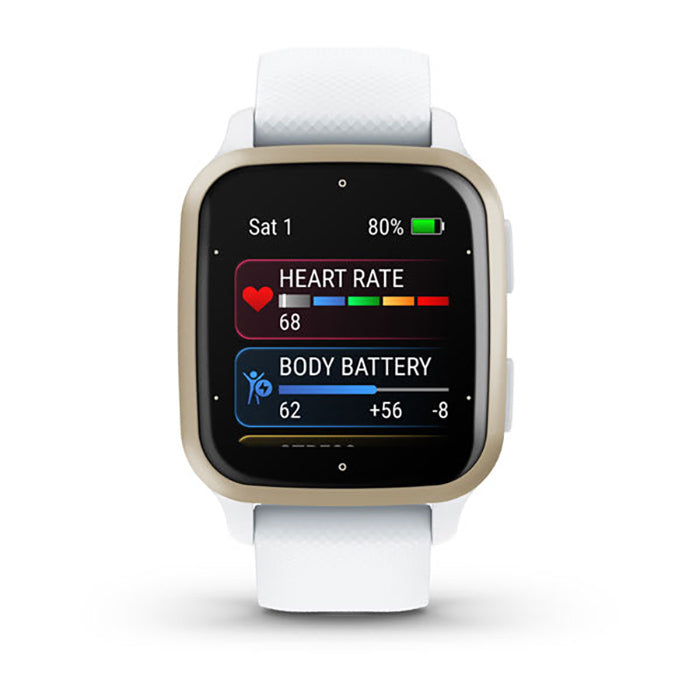Garmin Venu Sq2 White Cream Gold Full Display Watch - 010 Garmin Venu Sq2 White Cream Gold Full Display Watch - 010