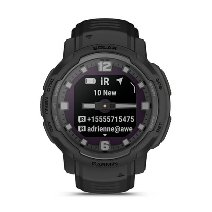 Garmin Instinct Crossover Solar Black Tactical Edition Full Display Dial Watch - 010-02730-00