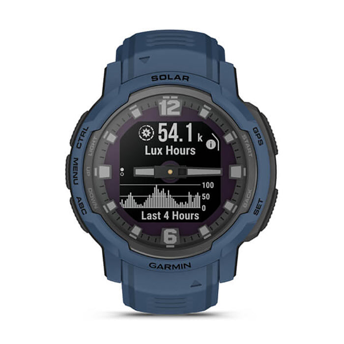 Garmin Instinct Crossover Solar Tidal Blue Full Display Watch - 010-02730-02