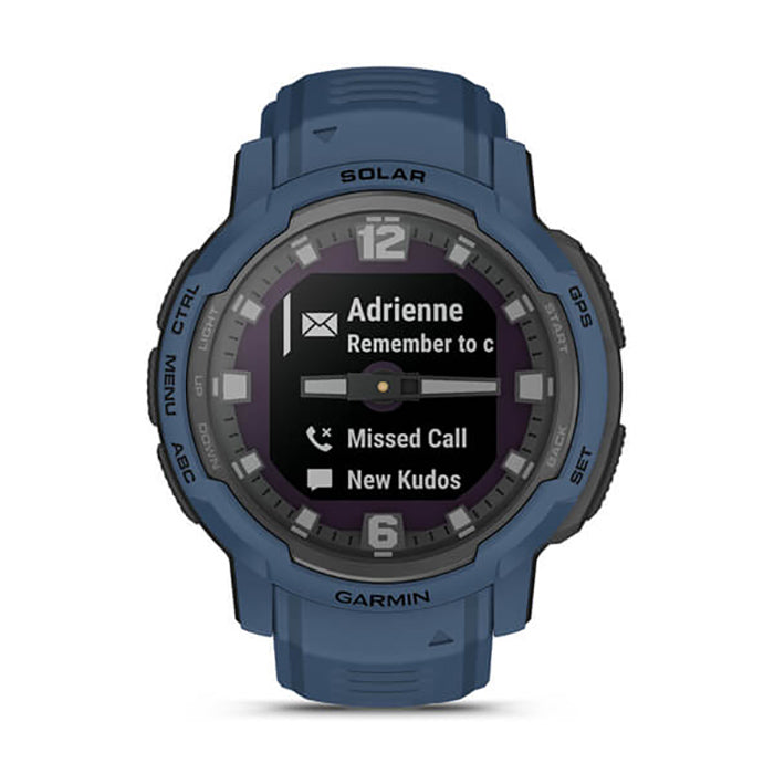 Garmin Instinct Crossover Solar Tidal Blue Full Display Watch - 010-02730-02