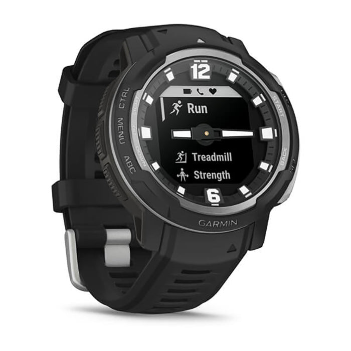 Garmin Instinct Crossover Black Silicone Band Full Display Dial Watch - 010-02730-03