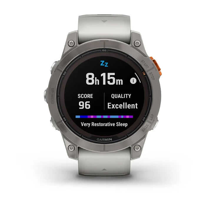 Garmin Fenix 7 Prosapphire Solar Edition Titanium Fog Gray/Ember Orange Full Display Watch - 010-02777-21