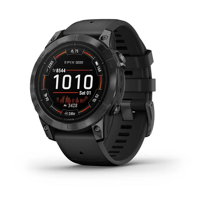 Garmin Epix Pro Gen 2 Standard Edition 47mm Slate Gray Black Silicone Full Display Watch - 010-02803-01