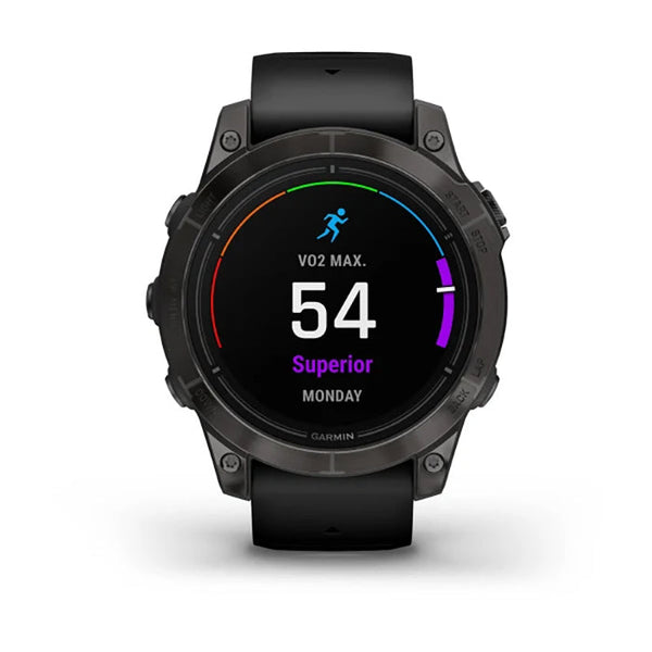 Garmin Epix Pro Gen 2 Sapphire Edition 47mm Carbon Gray DLC Titanium Black Silicone Full Display Watch - 010-02803-11