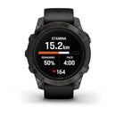 Garmin Epix Pro Gen 2 Sapphire Edition 47mm Carbon Gray DLC Titanium Black Silicone Full Display Watch - 010-02803-11