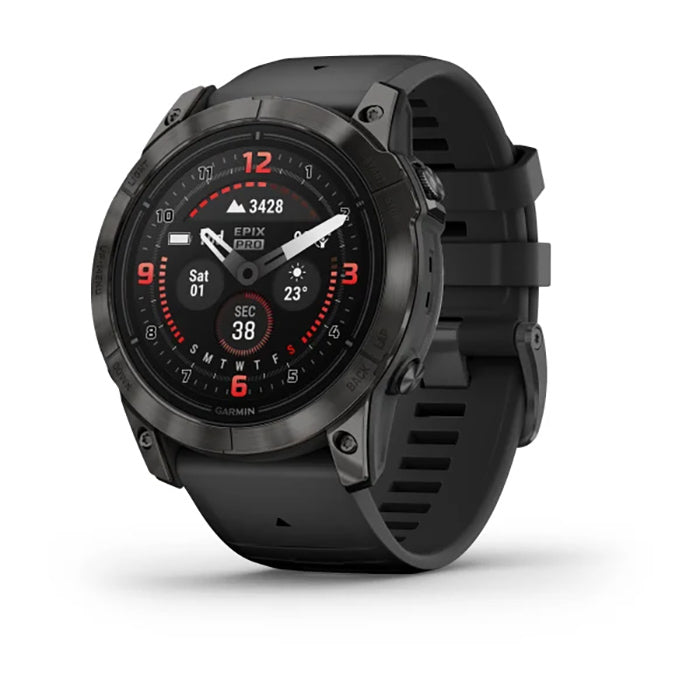 Garmin Epix Pro Gen 2 Sapphire Edition 51mm Carbon Gray DLC Titanium Black Silicone Full Display Watch - 010-02804-01