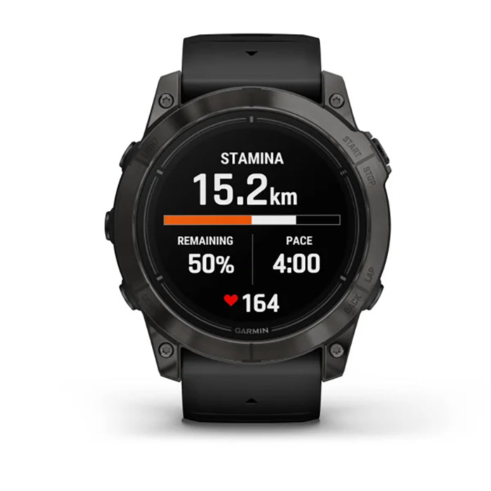 Garmin Epix Pro Gen 2 Sapphire Edition 51mm Carbon Gray DLC Titanium Black Silicone Full Display Watch - 010-02804-01