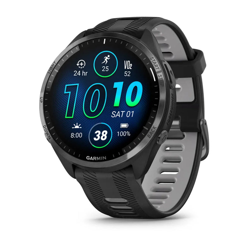 Garmin Forerunner 965 Carbon Grey Black Silicone Band Full Display Watch - 010-02809-10