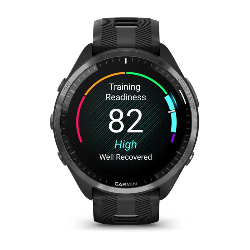 Garmin Forerunner 965 Carbon Grey Black Silicone Band Full Display Watch - 010-02809-10