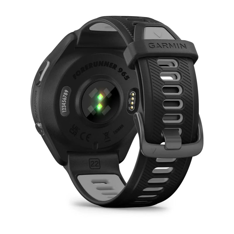 Garmin Forerunner 965 Carbon Grey Black Silicone Band Full Display Watch - 010-02809-10