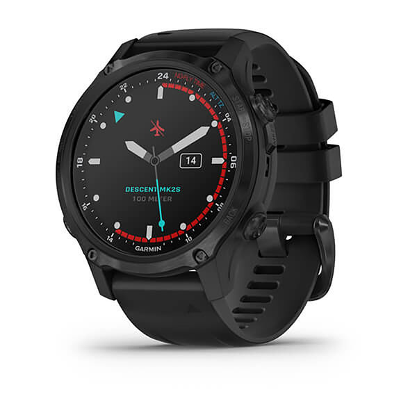 Garmin Descent Mk2 Silicone Black Strap Full Color Display Dial Watch - 010-02403-04