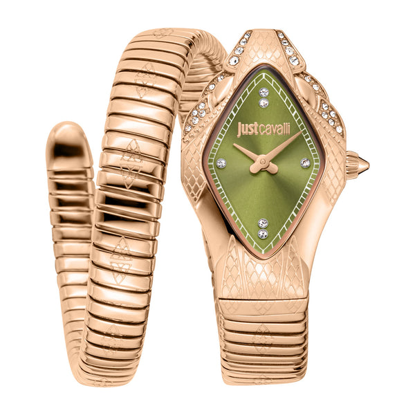 Just Cavalli Women's Signature Snake Quartz Watch