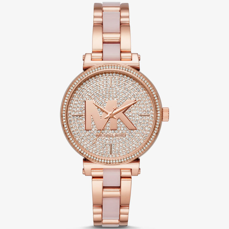 Michael Kors Sofie Three-Hand Rose Gold-Tone Stainless Steel Women's Watch - MK4336