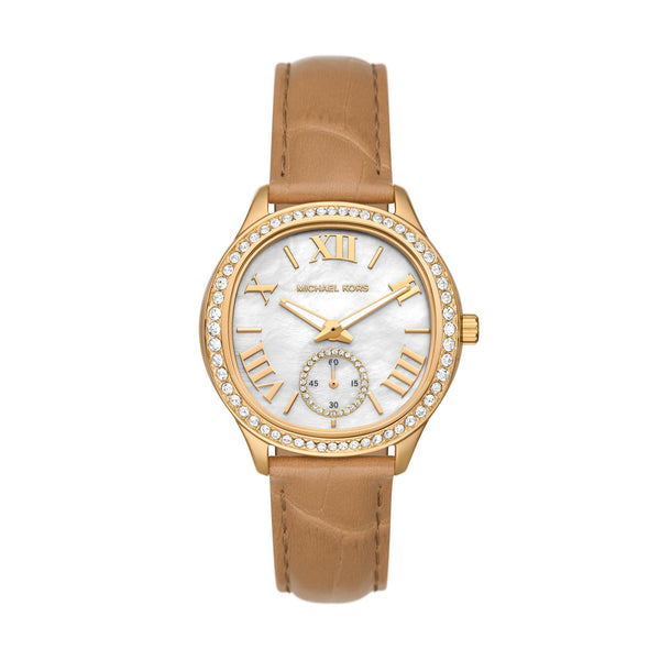 Michael Kors Sage Women's Brown Leather Watch