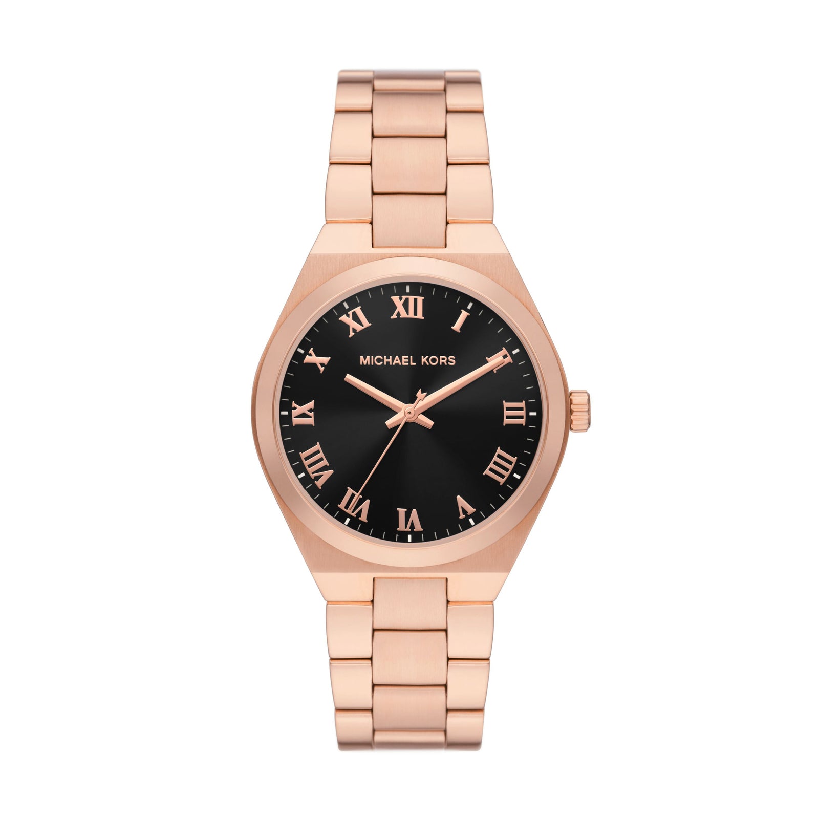 Michael Kors Lennox Women's Three-Hand Rose Gold-Tone Stainless Steel