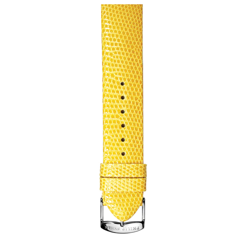 PHILIP STEIN Signature Yellow Calf Lizard-print Strap Size 1