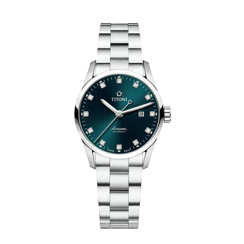 Titoni Women's Automatic Stainless Steel Case Blue Dial Watch