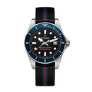 Titoni Men's Automatic Textile Case Black Dial Watch