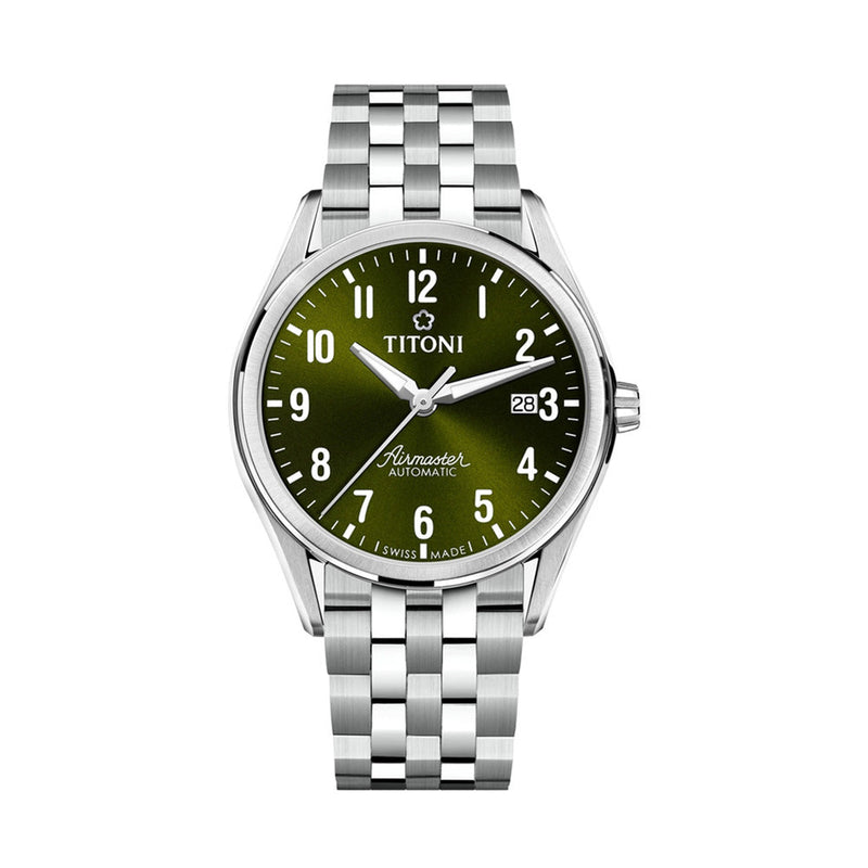 Titoni Men's Automatic Stainless Steel Case Green Dial Watch