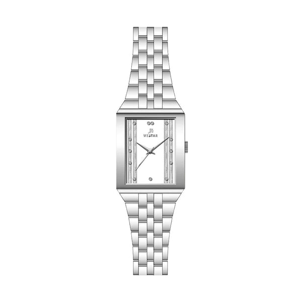 Westar White Dial Ladies Executive Watch - 6605STN101