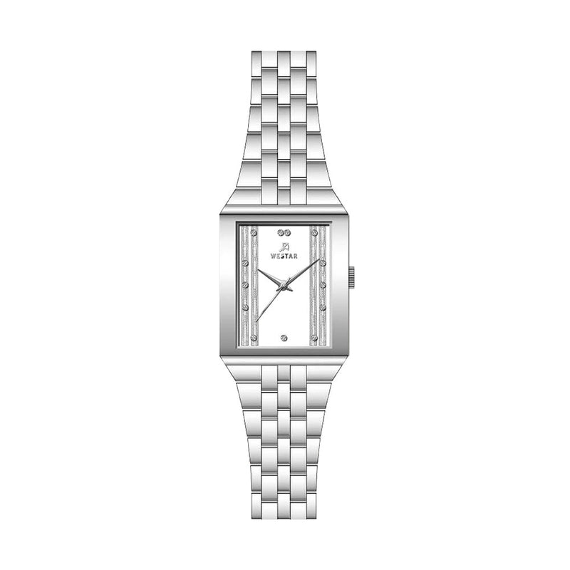 Westar White Dial Ladies Executive Watch - 6605STN101