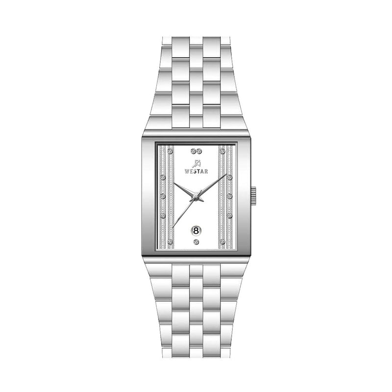 Westar White Dial Gents Executive Watch - 9905STN101