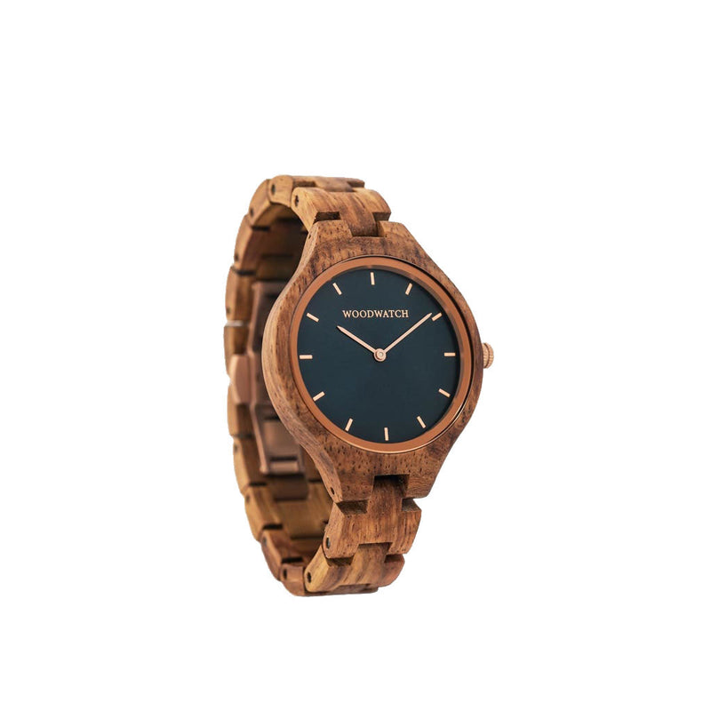 WOODWATCH WOMEN'S AURORA MARINE ROSE WW-A-MR W/ FREE STRAP WW-S-PE-14