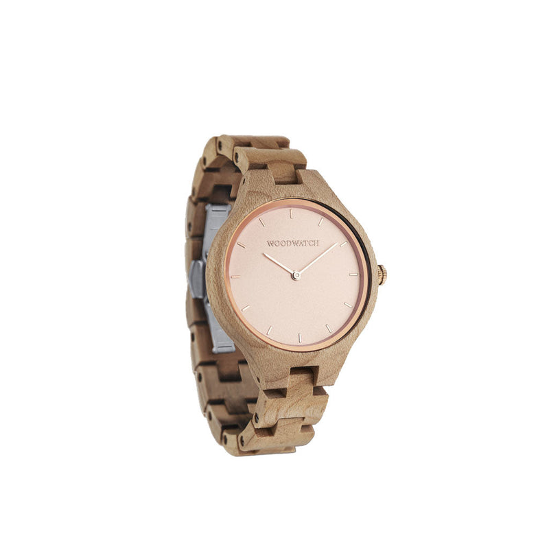 WOODWATCH WOMEN'S AURORA ROSE OCEAN WW-A-ROCE W/ FREE STRAP WW-S-A-14