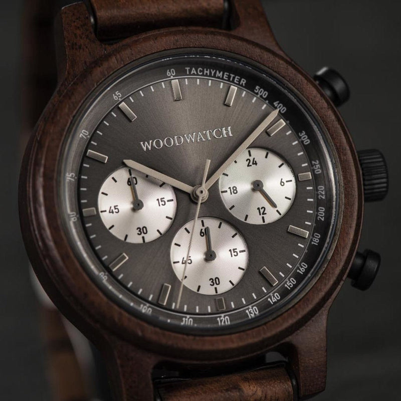 WOODWATCH MEN'S CLASSIC CHRONO SLATE QUARTZ WATCH