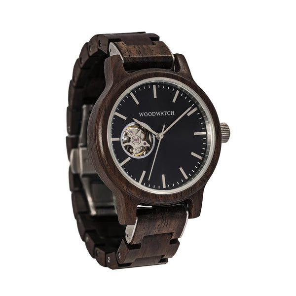 WOODWATCH MEN'S CLASSIC OPEN-HEART NIGHT SKY AUTOMATIC WATCH