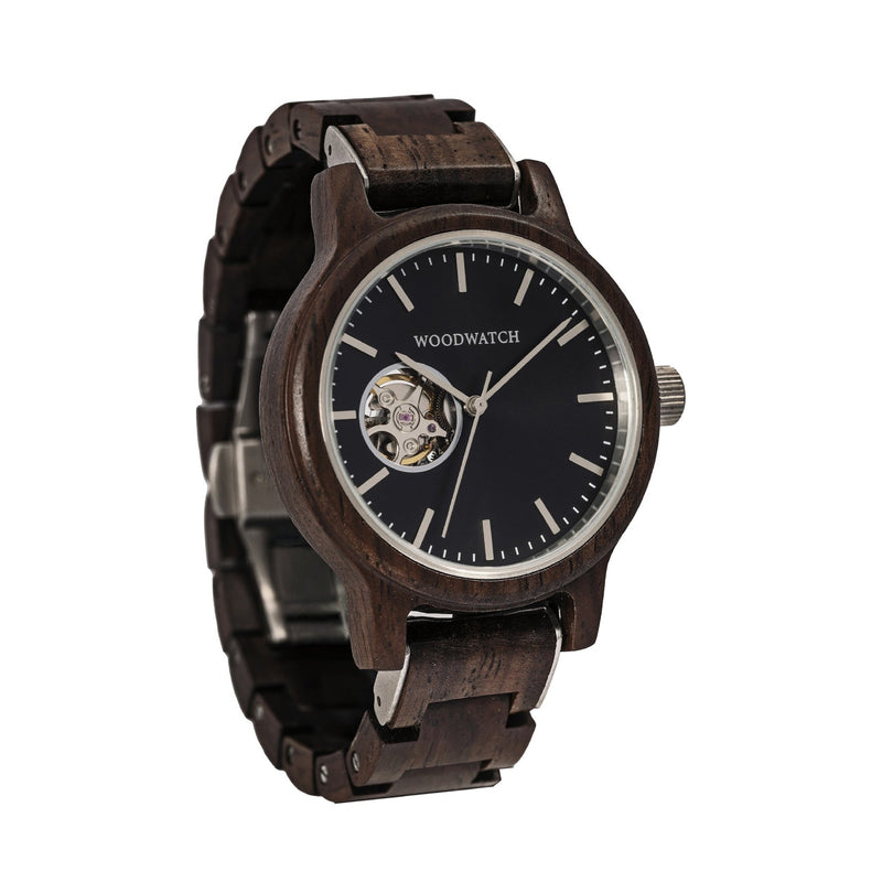 WOODWATCH MEN'S CLASSIC OPEN-HEART NIGHT SKY AUTOMATIC WATCH