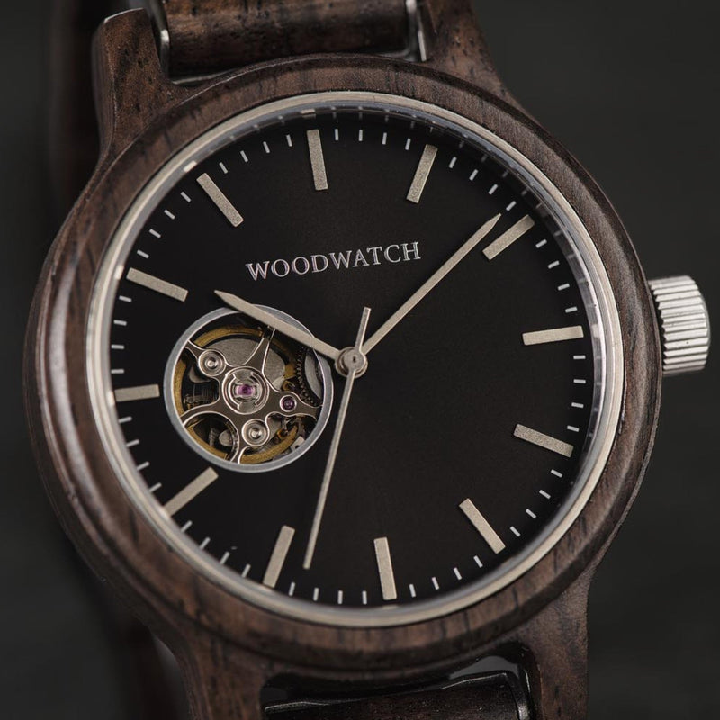 WOODWATCH MEN'S CLASSIC OPEN-HEART NIGHT SKY AUTOMATIC WATCH