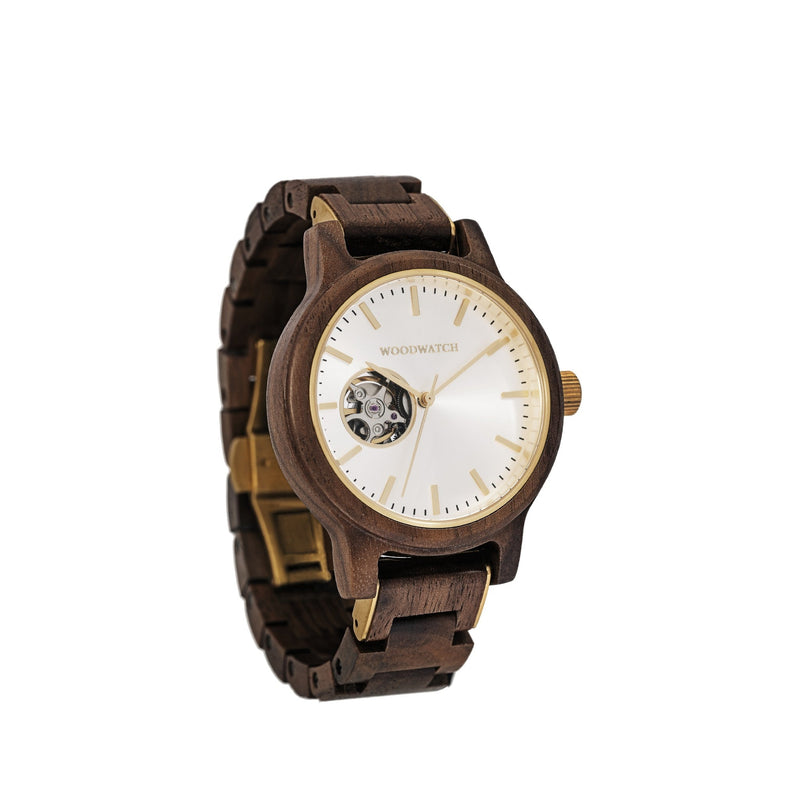 WOODWATCH MEN'S CLASSIC OPEN-HEART DUNE AUTOMATIC WATCH