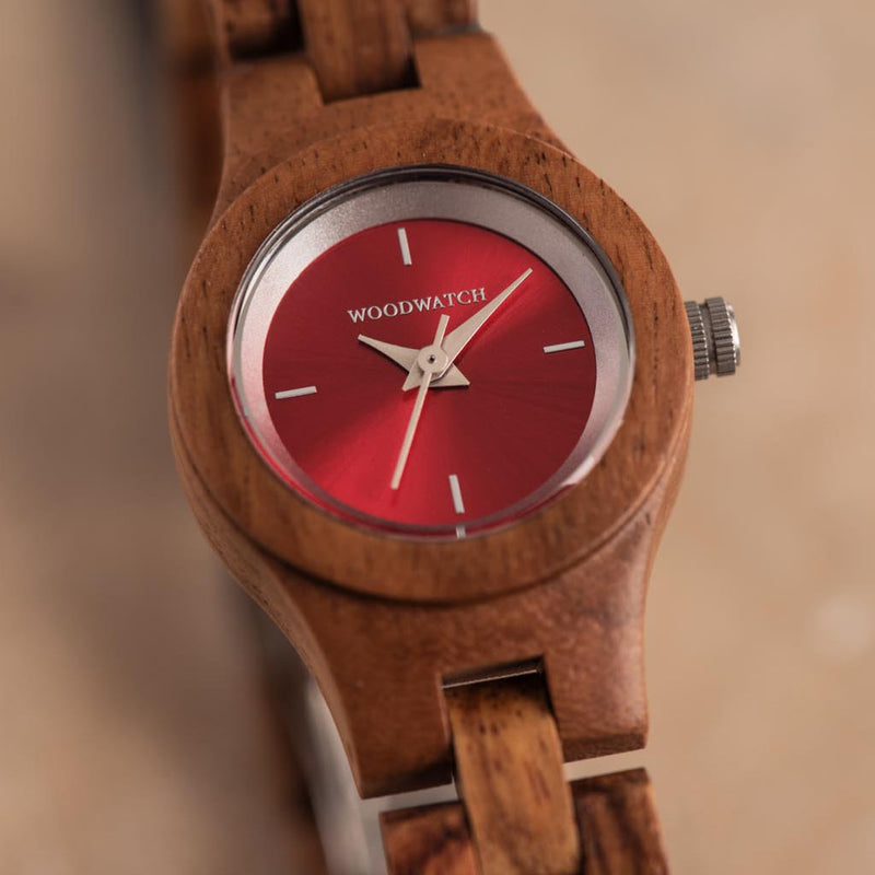 WOODWATCH WOMEN'S FLORA POPPY QUARTZ WATCH