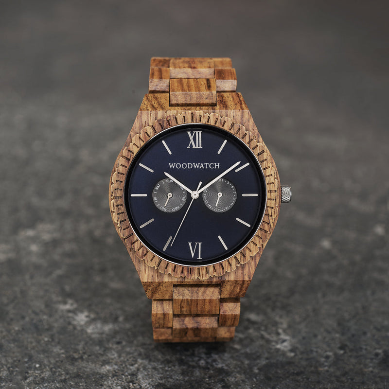 WOODWATCH MEN'S GRAND OCEAN BLUE QUARTZ WATCH