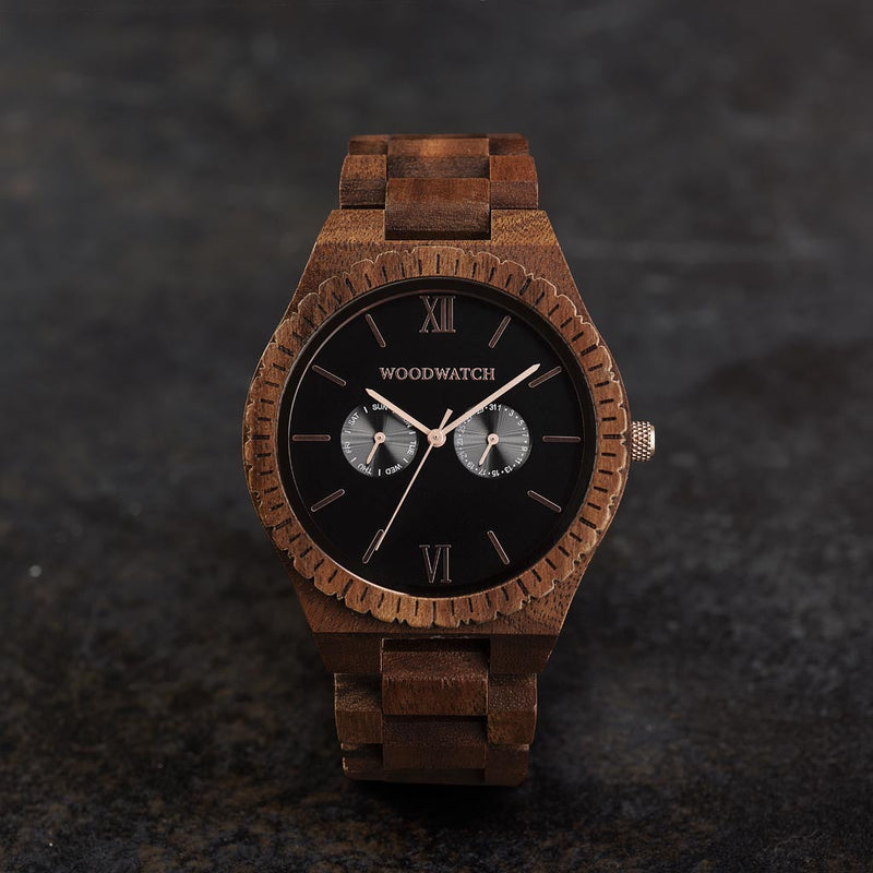 WOODWATCH MEN'S GRAND DARK ORION QUARTZ WATCH