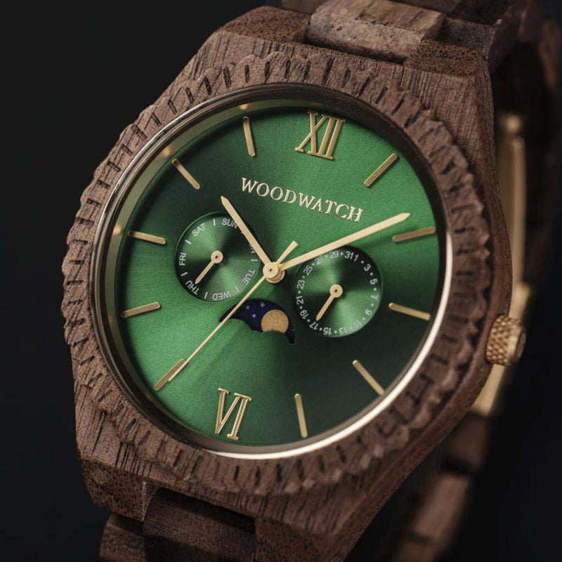 WOODWATCH MEN'S GRAND EMERALD JUNGLE QUARTZ WATCH